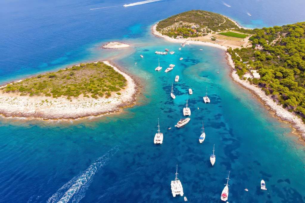 Budikovac Island off the island of Vis in Croatia where all the